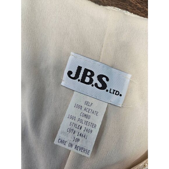 JPS Gold Sparkly Maxi Dress Womens Size 10P Vintage - Picture 6 of 8
